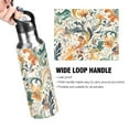thumbnail image 4 of Yayeee 20oz Insulated Water Bottle Double Wall Stainless Steel with Flip Straw Lid, Whimsical Leaves, 4 of 7