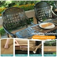 thumbnail image 5 of MEETWARM 9-Piece Outdoor Patio Swivel Bar Set, All Weather Cast Aluminum Patio Bar Table and Chairs Set with 8 Cushioned Swivel Bar Stools, Large 64" Square Patio Bar Height Table, 2.2" Umbrella Hole, 5 of 8
