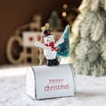 thumbnail image 1 of Puntoco Adornos colgantes con pintura de hierro para buzón de muñeco de nieve navideño, decoraciones navideñas, 1 of 6