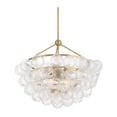 thumbnail image 2 of Possini Euro Design Possini Euro Albaro 27"W Gold and Fluted Glass 9-Light Pendant Light, 2 of 9