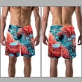 thumbnail image 3 of luoweisi Men's Beach Shorts Quick Dry Swim Trunks with Mesh Lining Coral L, 3 of 5