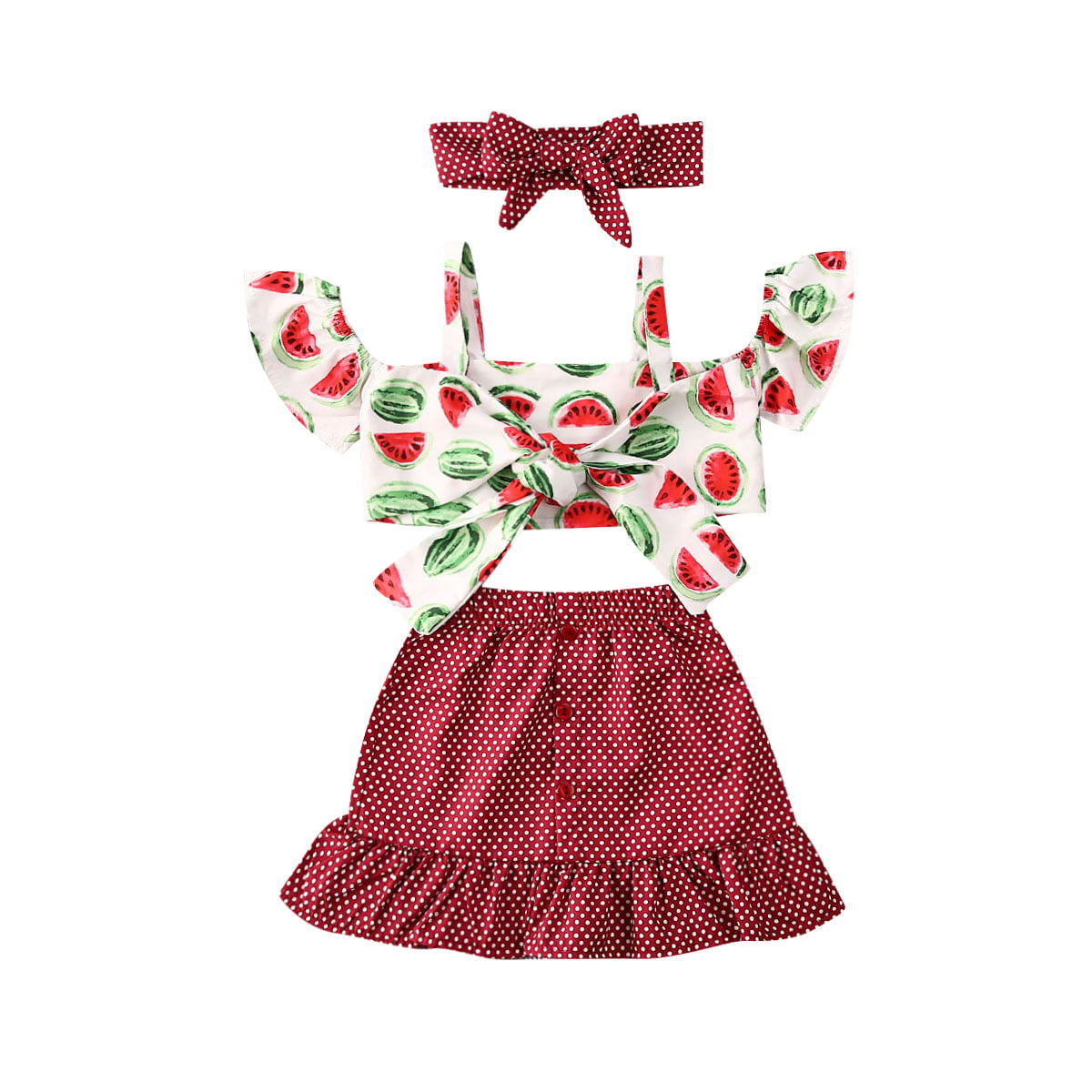 Kids Baby Girl Summer Denim Strap Dress Jumpsuit Sunsuit Short Skirt Clothes Set 