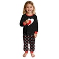 thumbnail image 4 of Gelikeya Kids Girls Valentine's Day Outfit Clothes Set Cute Heart Toddler Long Sleeve Sweatshirt and Pants Set, X01 Black & 8-9 Years, 4 of 5