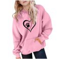 thumbnail image 2 of YUNAFFT Sweat à Capuche pour Enfants Manches Raglan Imprimé Patte d'Amour Poche Décontracté Sportif, 2 of 6