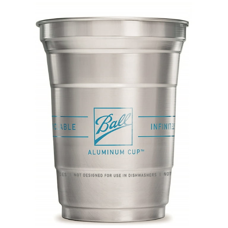 Ball Aluminum Recyclable Reusable Drink Cups, 16 Oz, Cups 24 Count