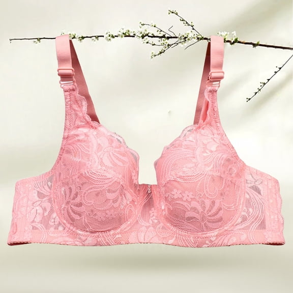 WCJM Pink Womens Cut Bra Underwear Bralette Crop Top Female Bra Brassiere Bra Thin Cup Bra Unpadded Bra
