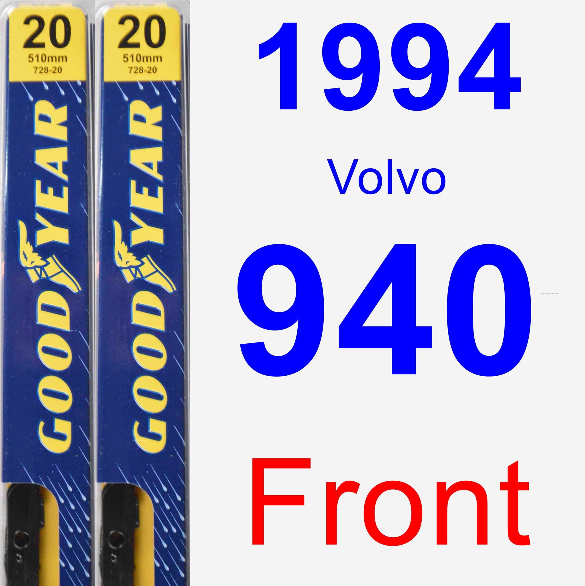 1994 Volvo 940 Wiper Blade Set/Kit (Front) (2 Blades) Premium
