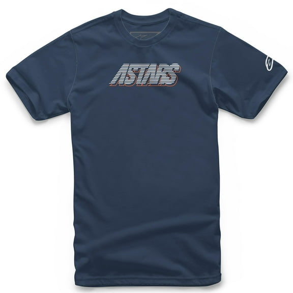 Alpinestars Lanes Mens Short Sleeve T-Shirt Navy Blue LG