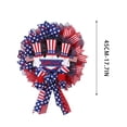 thumbnail image 3 of Miwamany Independence Day Patriotic Wreath, Red White Blue Star Hanging Ornament, 4th of July Home Party Decoration for Front Door Wall Porch Gathering, 3 of 8