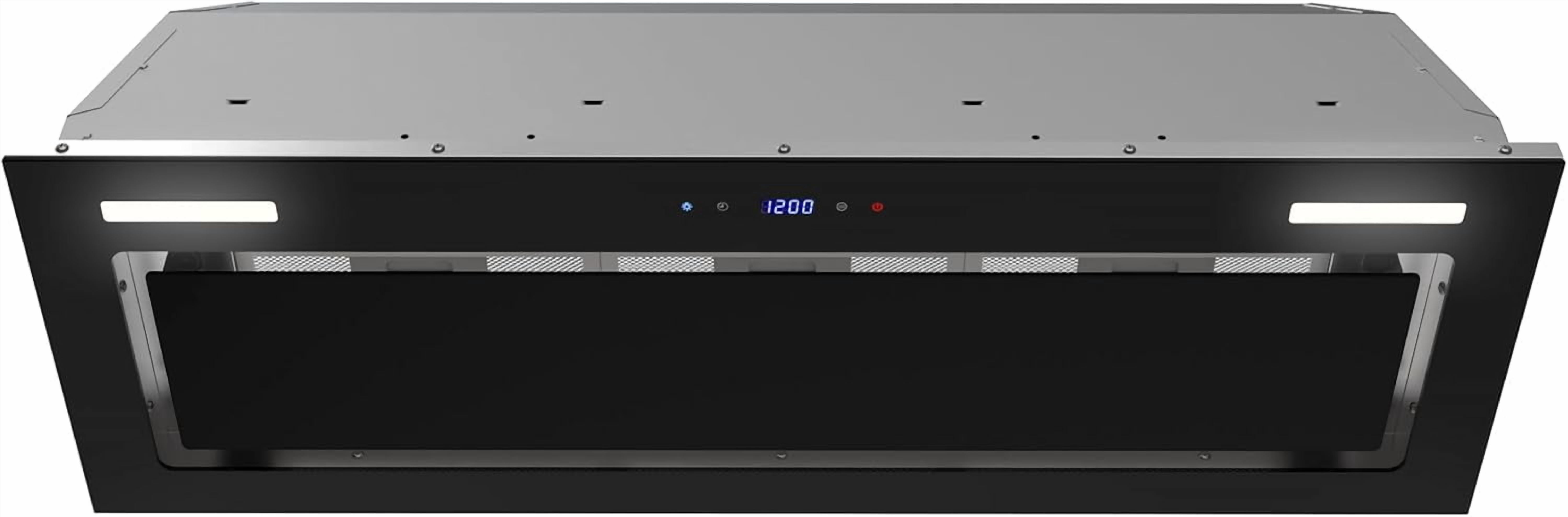 Streamline 36 in. Isernia Ductless Insert 350 CFM Range Hood in Glossy Black with Mesh Filters, Touchpad Control, LED Lights