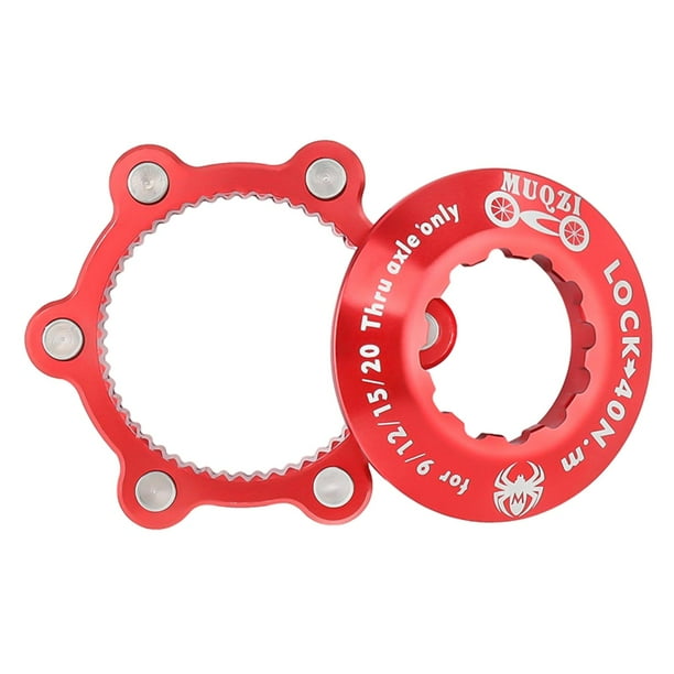 Adaptador de bloqueo central de bicicleta de aleación ultraligero a buje Centerlock de bicicleta con rotor de 6 pernos rojo