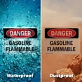 thumbnail image 6 of (2 Pack) Gasoline Flammable OSHA Danger Sign 10 Inch X 7 Inch Indoor / Outdoor Rust-Free Aluminum Metal Signs for Workplace, Workshop, and Construction Site, Made in the USA, 6 of 8