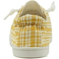 thumbnail image 3 of Soda Flat Women Shoes Linen Canvas Slip On Sneakers Lace Up Style Loafers Zig-S Yellow Mustard Plaid 10, 3 of 5