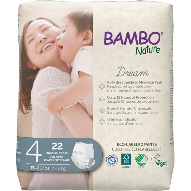 Pañales Entrenadores Bambo Nature Talla 4, 22 unidades, Ecológicos