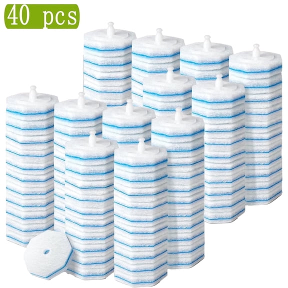 40   Count Toilet Wand Refills for Clorox Toilet Wand, 5X Cleaning Power Toilet Bowl Cleaners with Exclusive Formula, High-Density Disposable Toilet Brush Scrubber - No Falling Apart, Fresh Fragrance