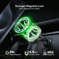 thumbnail image 3 of MagSafe Compatible Magnetic Car Dashboard Phone Mount with 360 Rotation - Black, 3 of 5