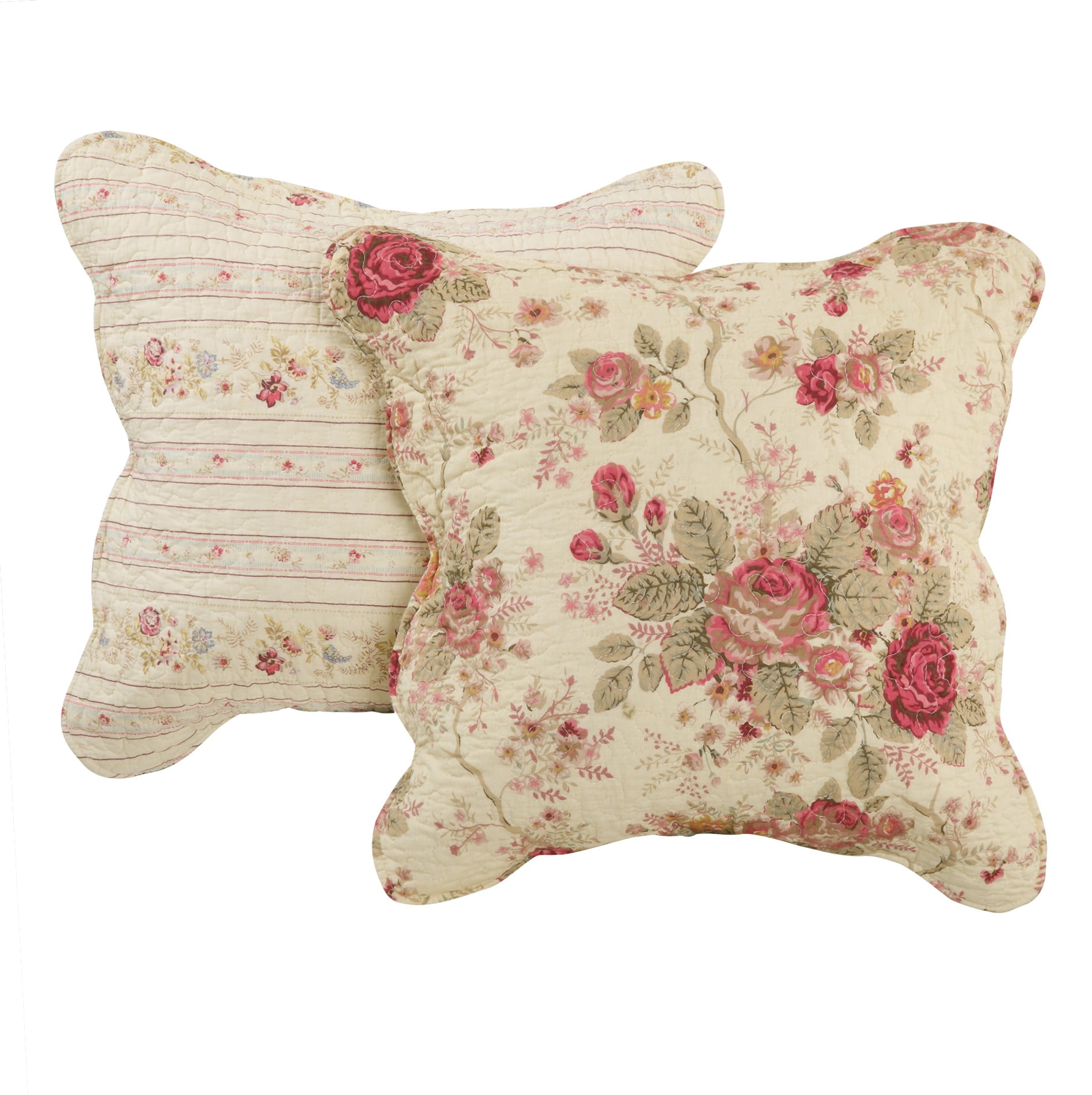 Global Trends Antique Rose Decorative Pillow Set - Walmart.com ...
