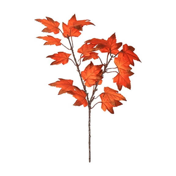 Single Piece Artificial Maple Leaf, Faux Leaf Stem for Floral Arrangement for Fall Decoration or Craft Project Use for Home 8x16Inch