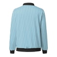 thumbnail image 4 of Light Weight Jackets Womens, Comdrip Bomberjacke Damen Kurze Blouson Jacke Casual Pilotenjacke Langarm Outwear Zip Up Solid Leichte Coat Sweatjacke Womens Jackets Casual Sky Blue 2XL, 4 of 5
