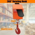 thumbnail image 4 of Forklift Lifting Hook Attachment,2200 Lbs Capacity Single Mobile Forklift Crane,Forklift Lifting Hoist with Swivel Hook and Large T-Screw,Orange, 4 of 7