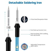 Electric Soldering Iron Kit, 60W Adjustable Temperature Digital Display Repair Soldering Tool Electronic Welding Small Tool Kit