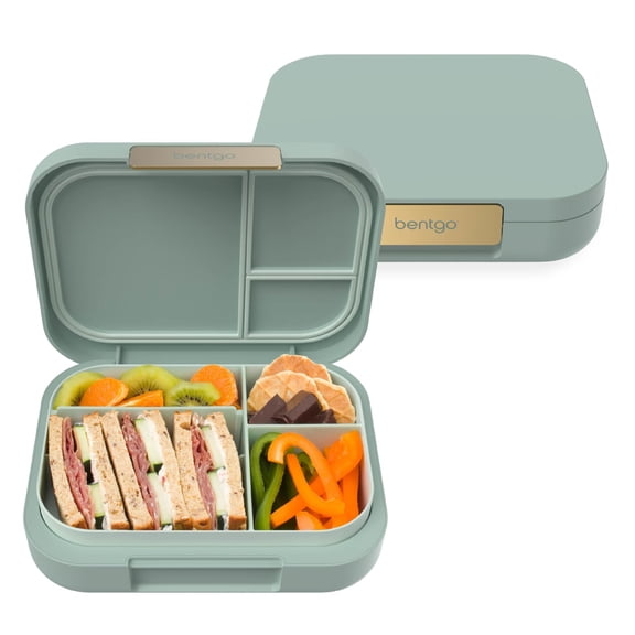 Bentgo Modern - Adult & Teen Bento Lunch Box; 3-4 Compartments, Leak-Resistant, 5.5 Cup Capacity/44 fl oz, Improved Locking Clips, Reusable, BPA-Free, Dishwasher/Microwave Safe Tray (Mint Green)