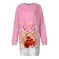 thumbnail image 3 of Vestidos de 棉 Vestido Casual de Manga Larga Con Cuello Redondo y Estampado Navideño de Moda de Otoño E Invierno Para Mujer, 3 of 3