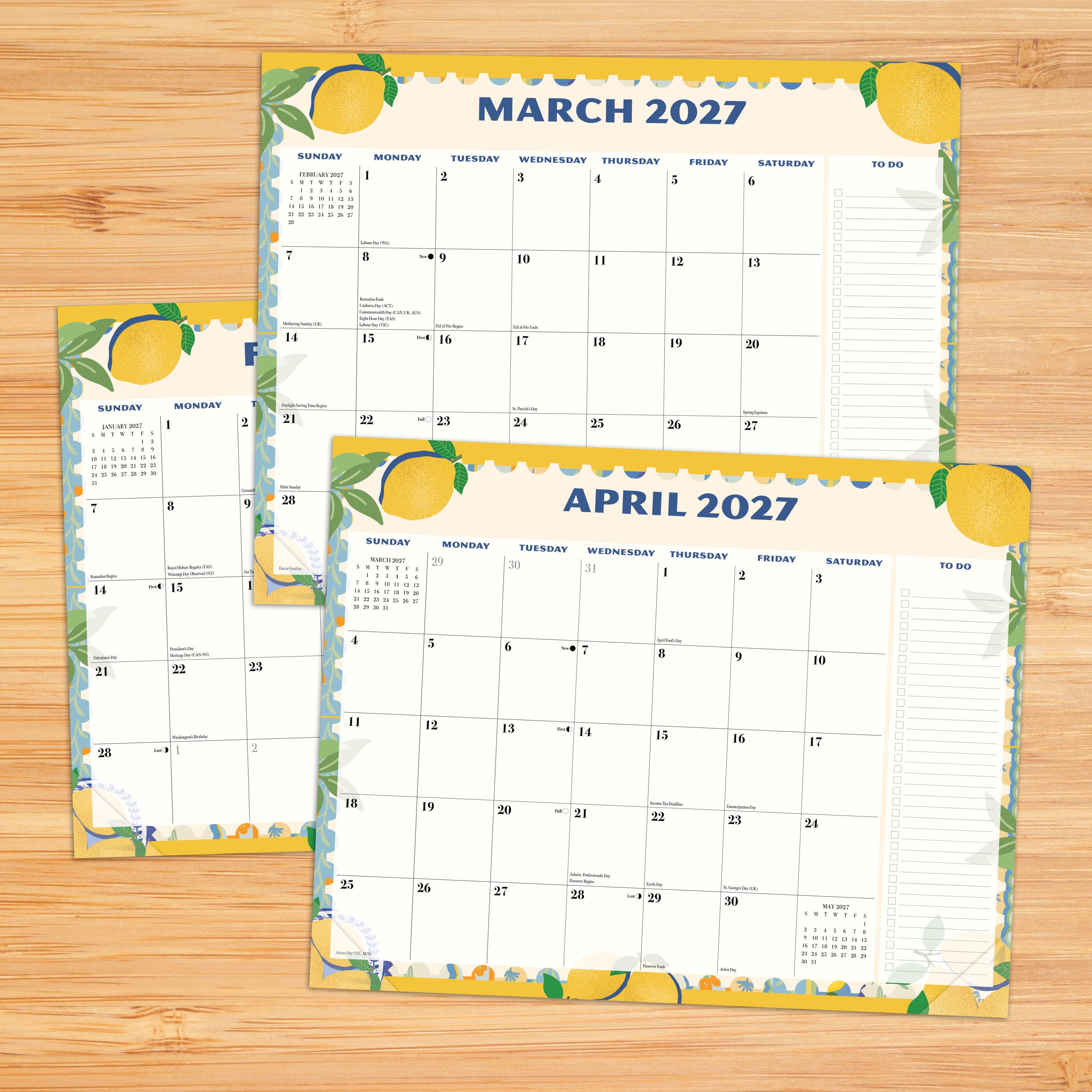 Willow Creek Press Mediterranean Moments 2027 14.25" x 11.25" Magnetic Wall Calendar (64832)
