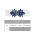 thumbnail image 4 of Women's Elastic Stretchy Belts, Vintage Elegant Rose Flower Rhinestone Waistband for Dress Coat 70x6cm/27.6x2.4' White Band-Blue, 4 of 6