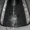 thumbnail image 5 of CAR PASS 3 Row Bling Diamond Car Mats Shining Carpet Rhinestones Sparkly Glitter Floor Mats AntiSlip PVC Heel Pad Universal for Automotive SUVSedan Van 3rd Row 2 Rear for Girl Women Black Sier, 5 of 10