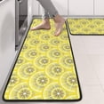 thumbnail image 2 of Kitchen Rugs Sets Of 2,Yellow Lemon Fruit Slices Yellow Pattern Anti Fatigue Kitchen Mat Rugs Non Slip Washable,Decorative Kitchen Floor Mats for Kitchen,Sink,Laundry,17"x47"+17"x47", 2 of 5