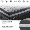 thumbnail image 3 of MOBICIA 12 Inch Twin Hybrid Mattress, Memory Foam Hybrid Mattress in a Box, Motion Isolation Pocket Springs, Medium Firm, Supportive, Pressure Relief, 3 of 8