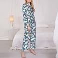 thumbnail image 3 of Fotbe Cute Rabbit Easter Pattern Long Sleeve Pajama Set for Women,Sleepwear Set,2-piece Loungewear Set,Soft PJs Comfy Nightwear with Pockets -Large, 3 of 7