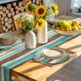 thumbnail image 4 of Turquoise Brown Round 13 Inch Placemats Set of 8, Watercolor Modern Abstract Striped HeatResistant Non Slip Place Mats for Dining Table, Wipeable Braided Kitchen Table Mats for Housewarming, 4 of 9