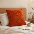 thumbnail image 4 of SLYNSHome Fall Throw Pillow with Insert,Orange Embossed Maple Leaf 45x45 cm Soft Plush Cushion, Autumn Decorative Pillow for Sofa Couch Living Room Thanksgiving Home Decor, 4 of 7