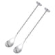thumbnail image 1 of Cuchara mezcladora de acero inoxidable, paquete de 2 cucharas de barra con patrón en espiral para coctelera, tazas altas(Plata), 1 of 5