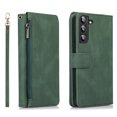 thumbnail image 2 of Feishell Wallet Case Fit for Samsung Galaxy A14 5G,Drop Protection PU Leather Zipper Pocket Magnetic Clasp Flip Holder ID Credit Card Slots Ultra Thin Phone Cover with Wrist Strap,Darkgreen, 2 of 15