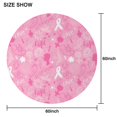 thumbnail image 4 of Nappe Ronde de Sensibilisation au Cancer du Sein, Nappe Résistante aux Plis en Polyester, Nappe Imperméable et Réutilisable pour Pâques, Anniversaire, Pique-Nique, Mariage (Ronde, 60x60 Pouces), 4 of 6