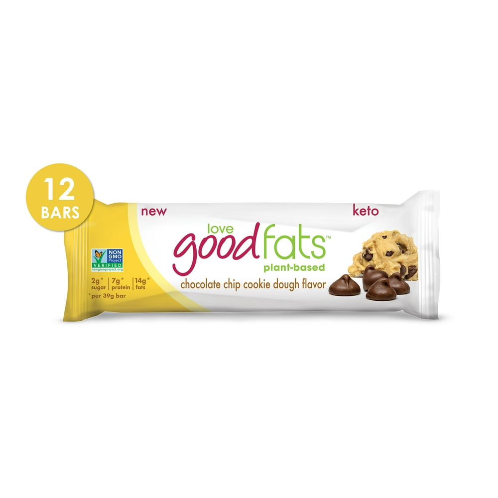 Love Good Fats PlantBased Bars Chocolate Chip Cookie Dough Keto