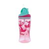 Nuby Thirsty Kids No-Spill Flip-it Printed Boost Cup with Thin Soft Straw - 12oz, 18+ Months, 3 Pack adventure mountains, fox, leopards