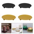 thumbnail image 3 of 4Pcs Iron Plate Candle Holder Decorative Iron Pillar Candle Plate Candle Stand, 3 of 8