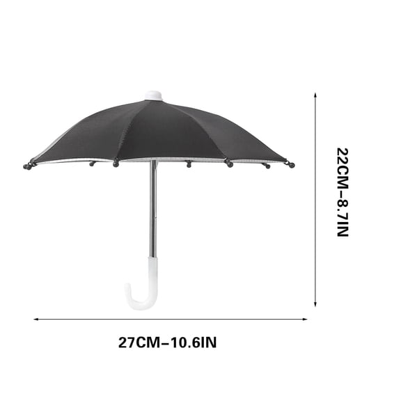 Aooww Miniature Black Adjustable Umbrellas Cute Tiny Mini Umbrella for Decoration, Mini Sunny Rainy Umbrella for Photography Props & Home Decoration - 2025
