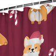 thumbnail image 3 of Christmas Corgi Shower Curtain 84"x72" ,Bathroom Decorative Shower Curtains Set with 12 Hooks,Modern Waterproof Washable Shower Curtain, 3 of 6