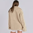 thumbnail image 5 of Vinsonshop Sherpa Jacket Women Outerwear for Women Teddy Jacket Women Fuzzy Coats for Women Fleece Jacket Women Full Zip Fleece Coats for Women Winter Clothes for Women Khaki L, 5 of 9