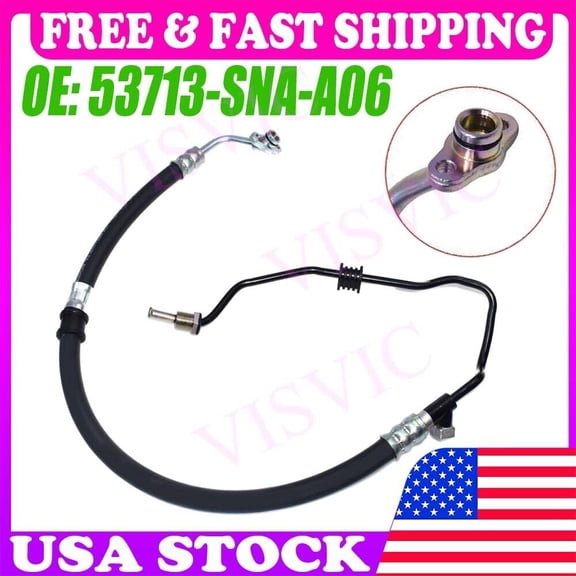Power Steering Pressure Hose Fits For 2006~2011 Honda Civic 1.8L 53713-SNA-A06