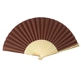 thumbnail image 4 of Birdeem Pattern Folding Dance Wedding Party Lace Silk Folding Hand Solid Color Fan, 4 of 10