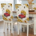 thumbnail image 2 of Chair Covers Set of 4 Sunflower Red Truck Chair Slipcover Protector Stretch Chair Covers Farmhouse Bee Flowers Chair Back Covers for Dining Chairs Kitchen Dinner Home Party Decor, 2 of 9