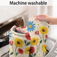 thumbnail image 5 of Pioneer Flower Floral Print Pattern Bathroom Rugs Mat, Non Slip Microfiber Bathroom Rug with Rubber Backing, Soft Mats for Bathroom Floor Tub Shower, 17"x47", 5 of 5