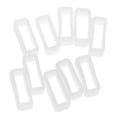 thumbnail image 1 of 10pcs Antideslizante de Apoyo de Hebilla de Reloj de Restricción de Silicón para - Blanco12mm 20mm Blanco 20mm Sunnimix Lazos de goma negros, 1 of 8
