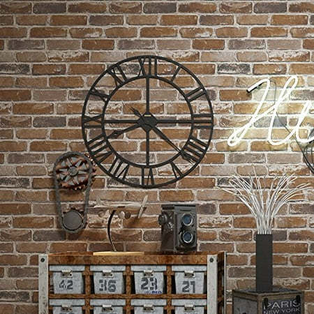 Flat Faux Brick Stone Wallpaper Roll 3D Effect Blocks Vintage Home Decoration